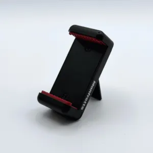 自立させるためのスタンドもついているマンフロットのスマホホルダー『MCLAMP』